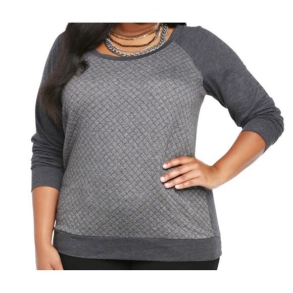 Torrid Quilted Long Sleeve Shirt